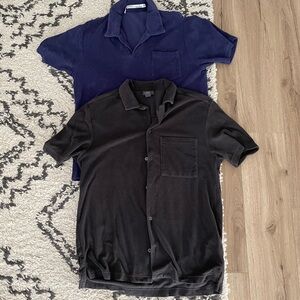 Bundle lot pair terry cloth high pile polos both M criquet and H&M good